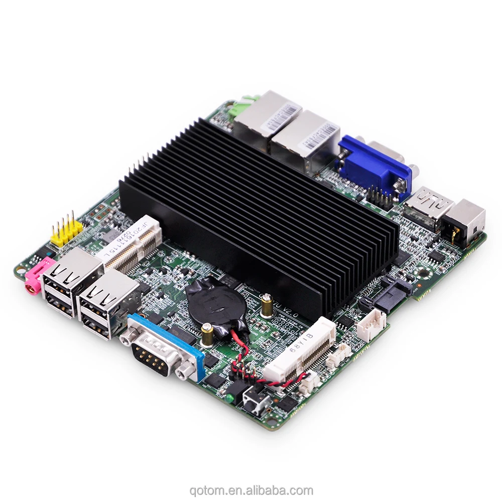 لوحة LAN Mini ITX مزدوجة 12 * 12 سم لوحة رئيسية لسطح المكتب ثنائية النواة بدون مروحة X86 #3