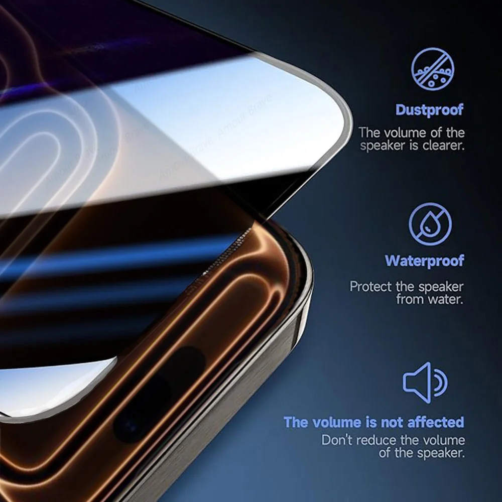 5 قطعة لابل آيفون 17 برو ماكس 15 16 برو 14 زائد 13 12 Mini 11 XS 17 الهواء المضادة للتجسس الزجاج المقسى حامي شاشة الهاتف المحمول