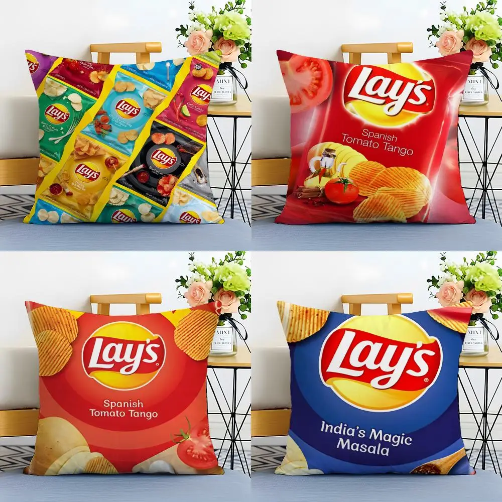 L-Lays Cushion Cover Linen Pillowcase Soft  for Sofa Bed Home Room Decor