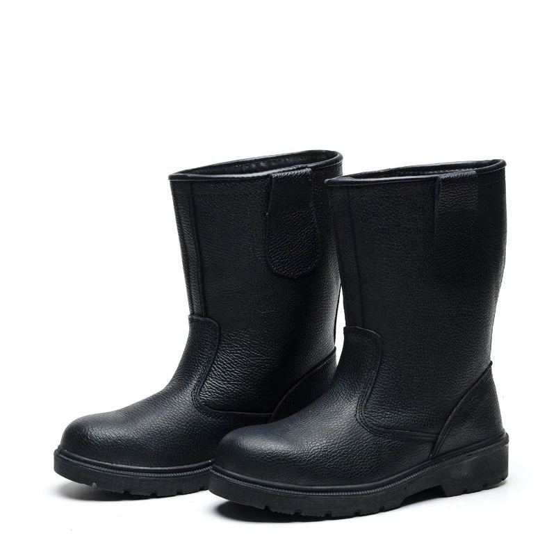 

Oil field boots, high temperature wear-resistant and non-slip work boots, cowhide boots, high tube labor insurance