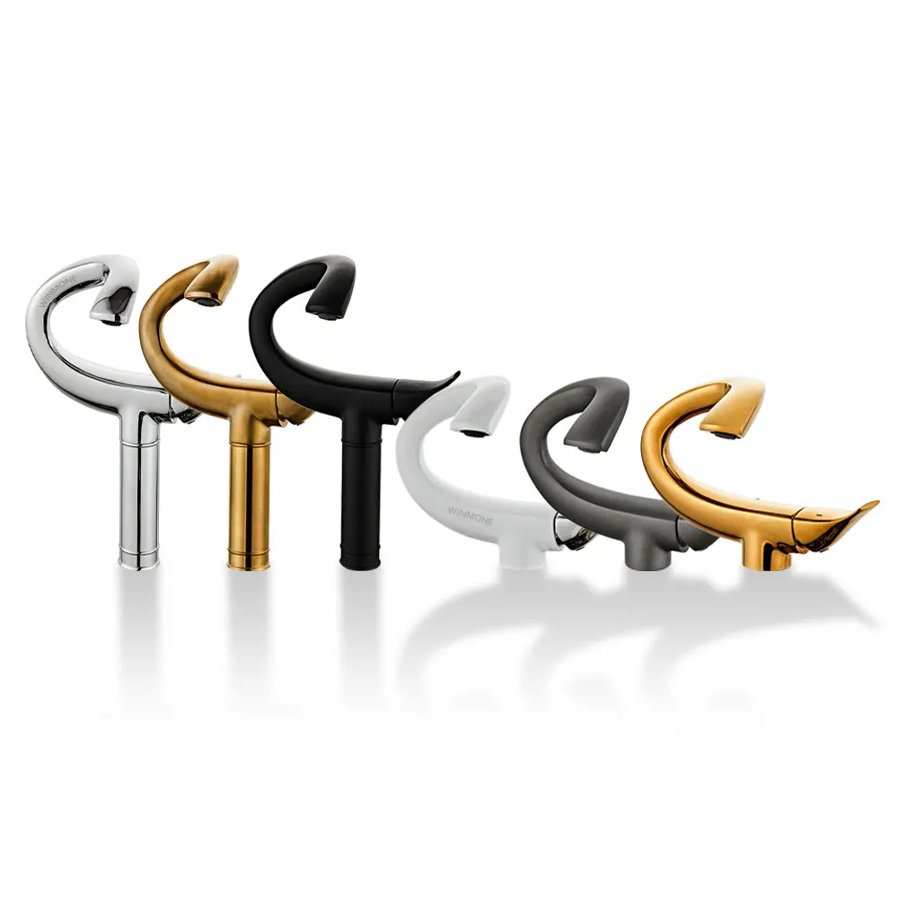 

Modern Bathroom Sink Faucet Single Hole Single Handle Deck Mounted Brass Mixer Basin Faucets Hot Cold Washbasin Vanity Water Tap