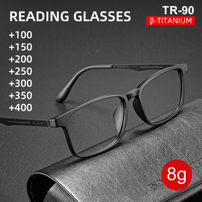Ultraleichte tr90 Anti Blue Ray Lesebrille hochwertige Titan Bein Anti-Müdigkeit Hyperopie Brille Unisex klare Brille