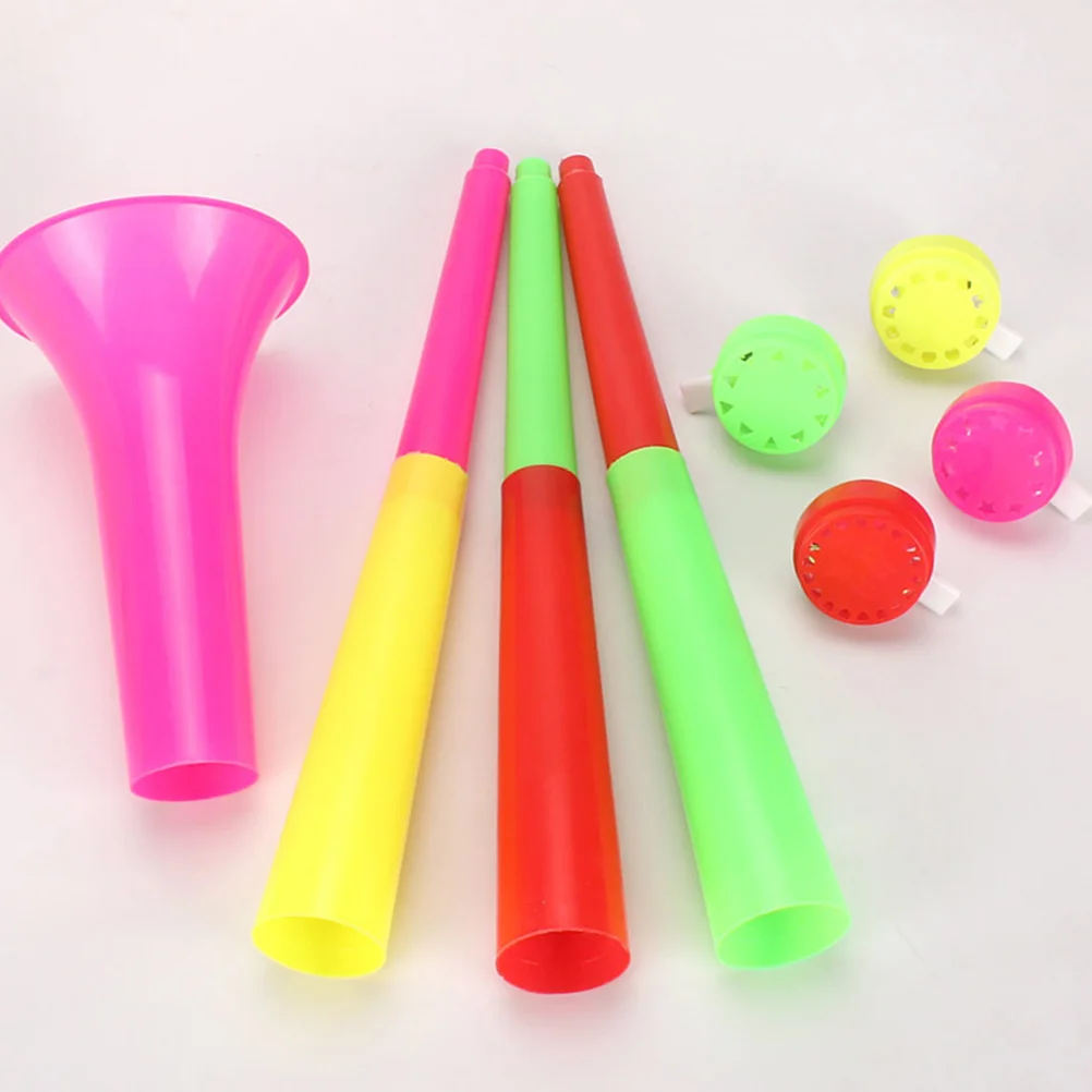 4 Pcs Football Game Cheering Horn Telescopic Horns Stadium Party Soccer Trumpet Toy Noise Maker Portable