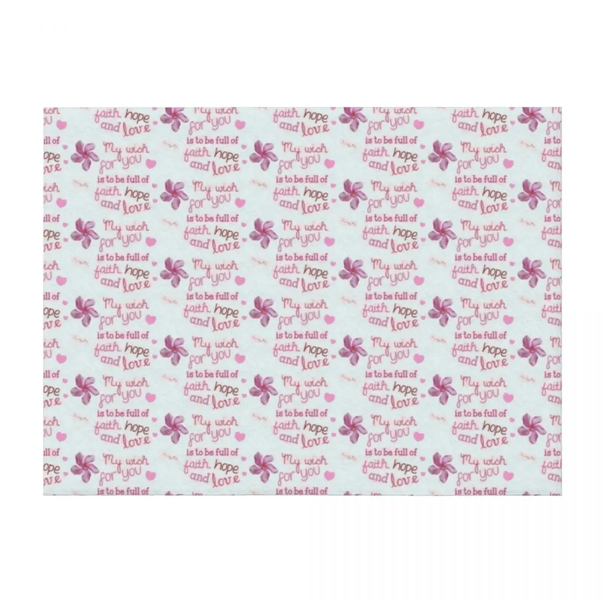 

I wish for you to be full of faith, hope and love | Ordinary Holiness Collection | Elle Mognet Throw Blanket Giant Sofa Blankets
