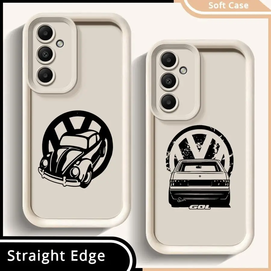 V-VW Cars Logo Phone Case for Samsung Galaxy A14 A12 A13 A23 A15 A33 A34 A22 4G 5G A24 A25 A32 A35 A73 5G Cover