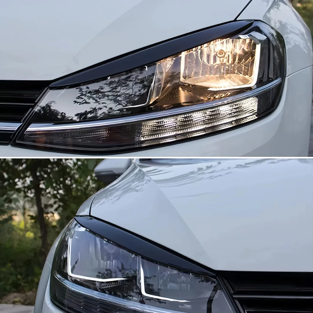 ل Volkswagen Golf 7 VII GTI GTD R MK7 المصباح الحاجب غطاء الجفن الكسوة الخارجي تعديل ضبط الملحقات طقم الجسم #3