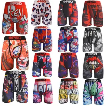 Sexy Men Underwear Boxers Fashion Print Man Underpants Summer Breathable Men's Panties Lingeries Plus Size Men Boxer Trunks