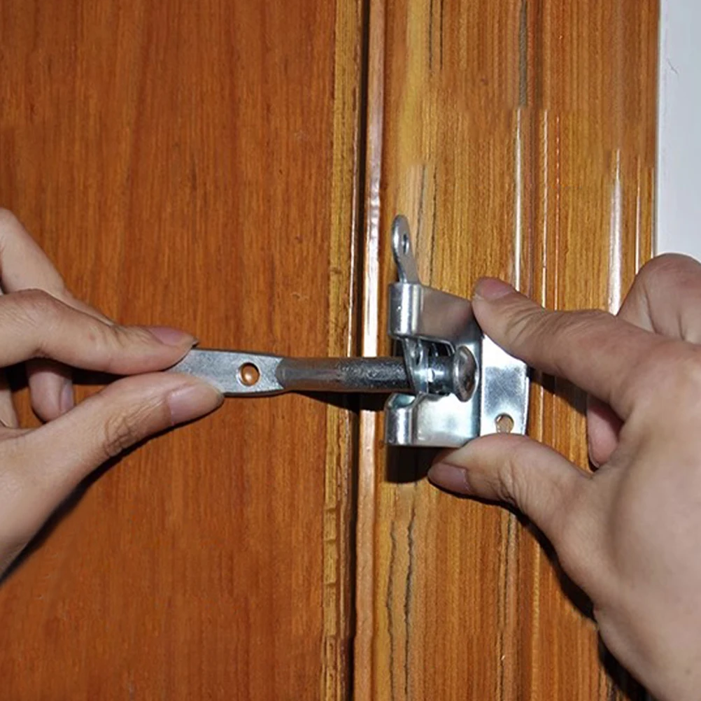 

1 set 1 Set Automatic Carbon Steel Durable Outdoor Fence Door Security Metal Farm Gate Latch Lock Kit Fence Gate Latch Lock