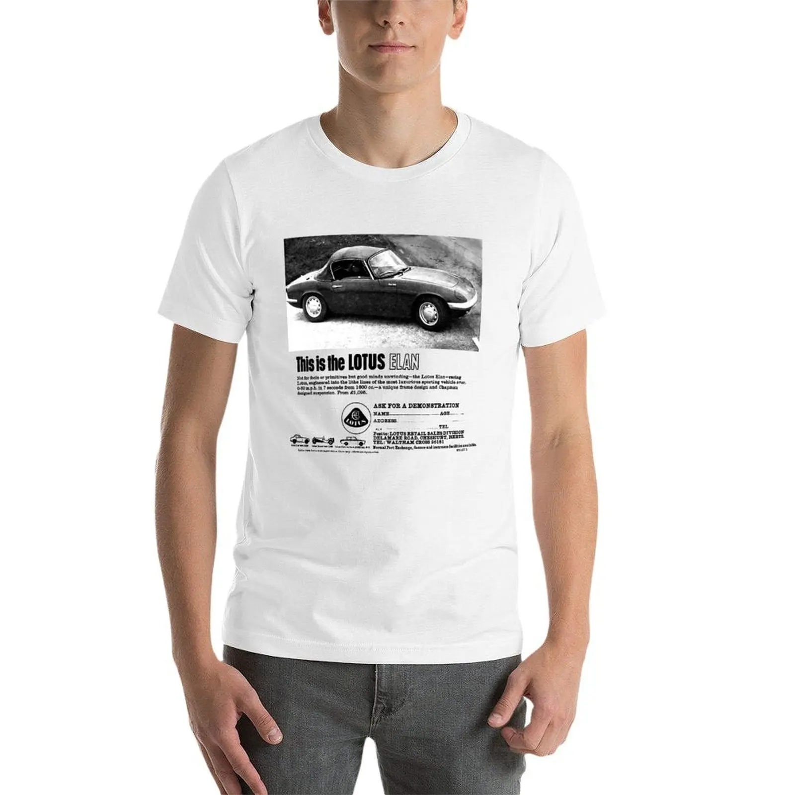 تي شيرت ELAN 60S SPORTS CAR تي شيرت أنيمي تي شيرت قطني كبير الحجم