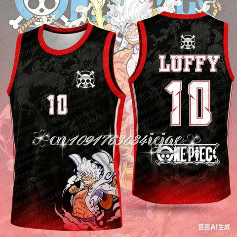 2026 New One Piece Special Edition Basketball Jersey Vest Luffy 3D Printed Adult Men Basketball Vest Kids Breathable Sweatshirt