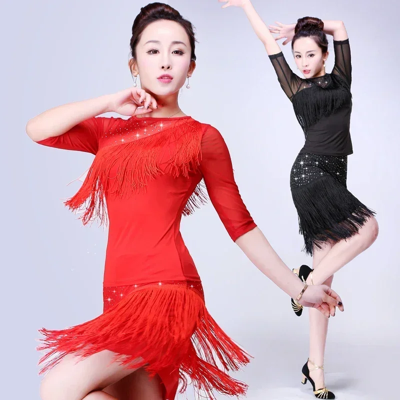 

Юбка для латинских танцев 2021, сексуальный женский топ, костюм, самба, танго, виды кисточек, платья для соревнований, выступления, сальса, леди, латинка