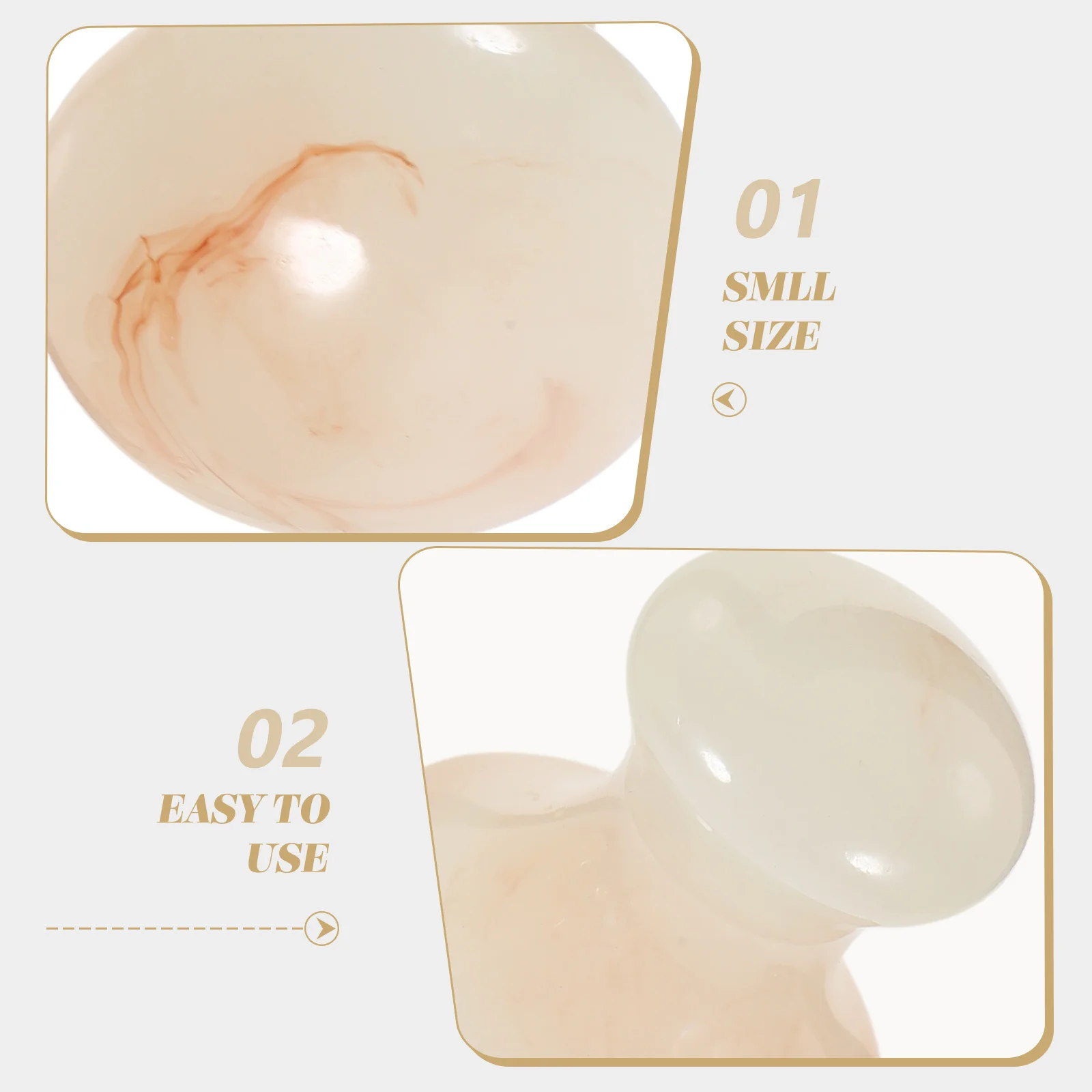 Herramienta de masaje facial, cuidado suave de la piel, diseño ergonómico, adecuado para regalos y decoración, masajeador Facial, 2 uds.