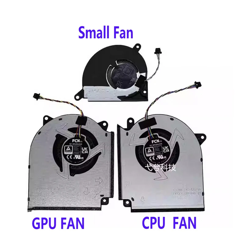 S  For ASUS  ROG Strix G16 G614JV G614JI 2023 Laptop CPU GPU Cooling Fan 12V 5V