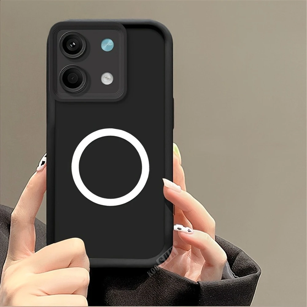 حافظة هاتف Redmi Note 15 Pro 5G لهاتف Xiaomi Redmi Note 15 5G 15 Pro Plus Pro + مع حلقة صفائح حديد ملصق مغناطيسي غطاء سيليكون