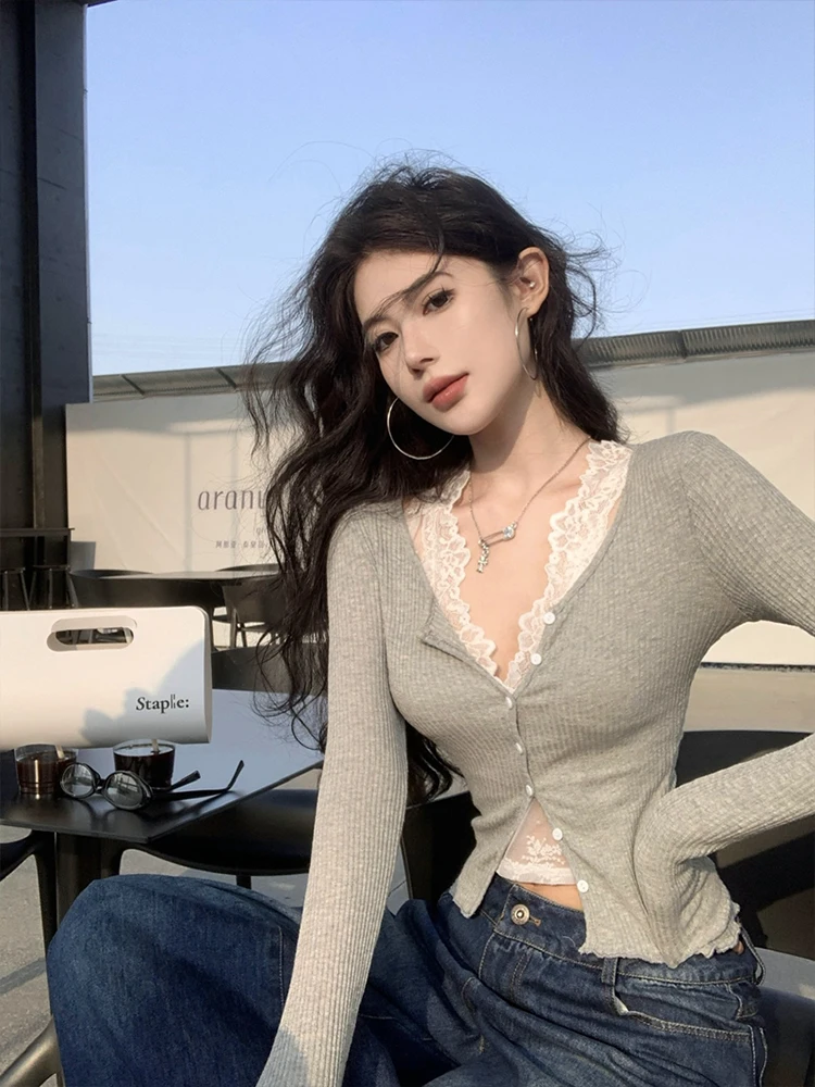 

Thickened One-Piece Velvet Warm Layering V-Neck Lace Base Shirt plus Size Women's Camisole Tank Top Inner Wear Outerwear