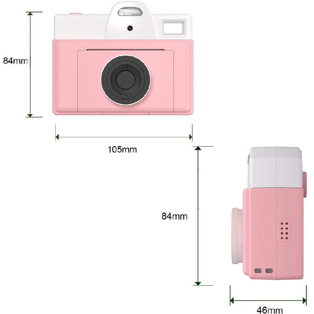 어린이용 즉석 인쇄 열상 인쇄 카메라, 즉석 사진 인쇄 디지털 카메라 장난감, 랜야드 선물, 남아 및 여아, Q8
