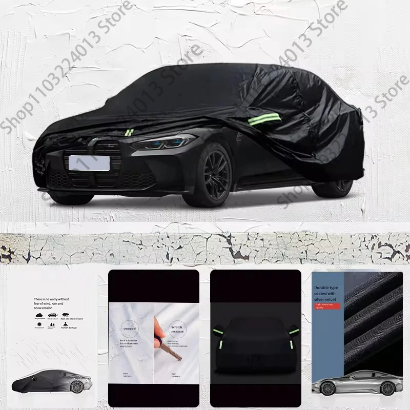 

For BMW M3 Car cover Exterior Car Cover Black Outdoor Protection Full Car Covers Waterproof Sunshade Anti UV Snow Cover