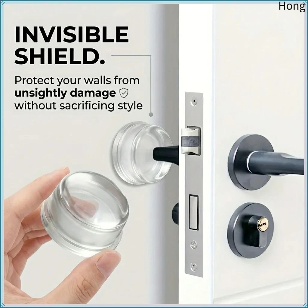 Transparent Door Stopper, No-Drill Installation, Under Door Mounting, Prevents Door Slamming & Accidental Door Entry, Door Stopp