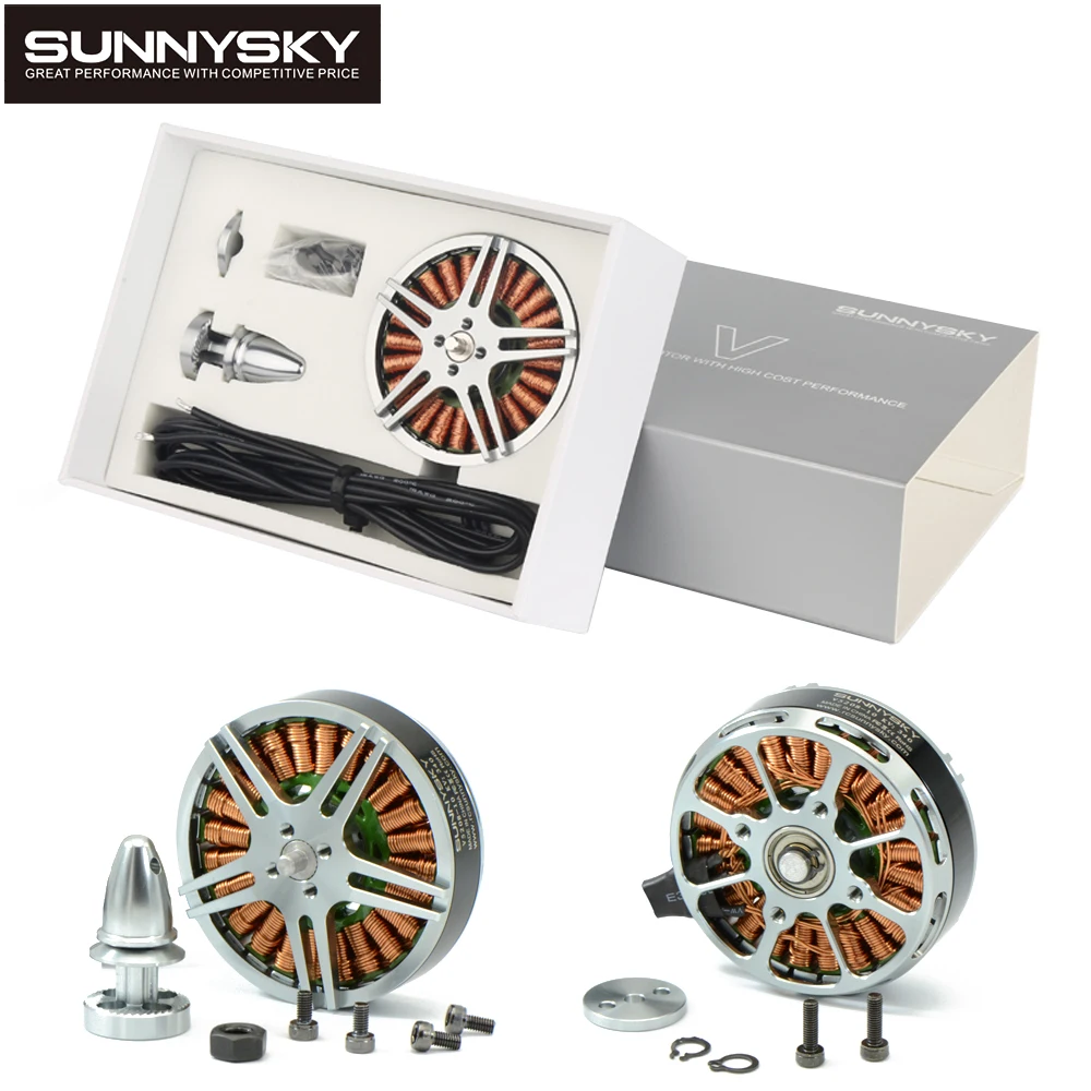 SUNNYSKY – moteur sans balais V5208 KV340 4-6S, 880W, 4.0mm, pour Drone RC à ailes fixes, avion, jouet