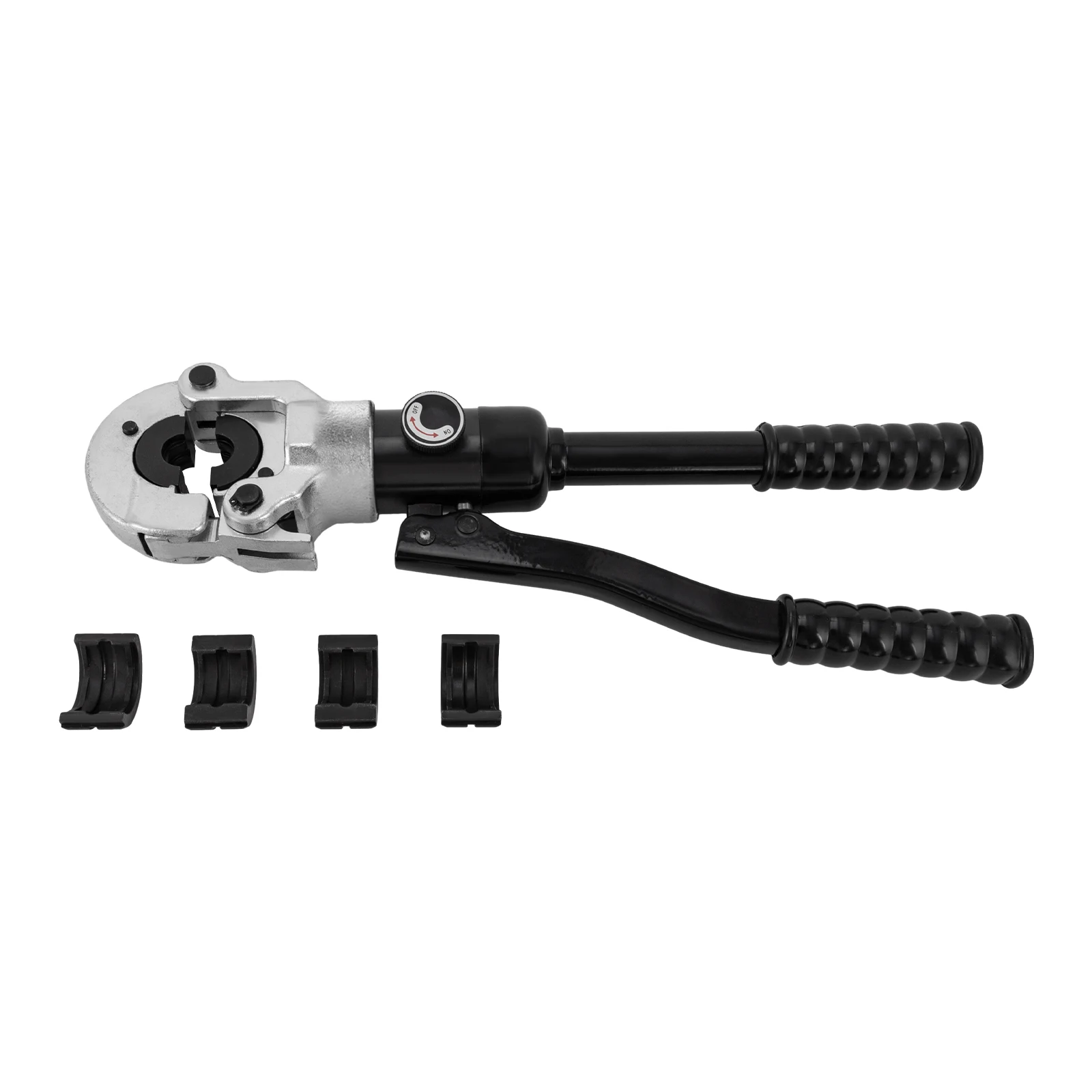 Hydraulic Crimper Tool 80 100KN 360 Rotating Head with 3 Dies VAU15 VAU20 VAU25 for Copper Pipe Auto Repair HVAC Electrical Work