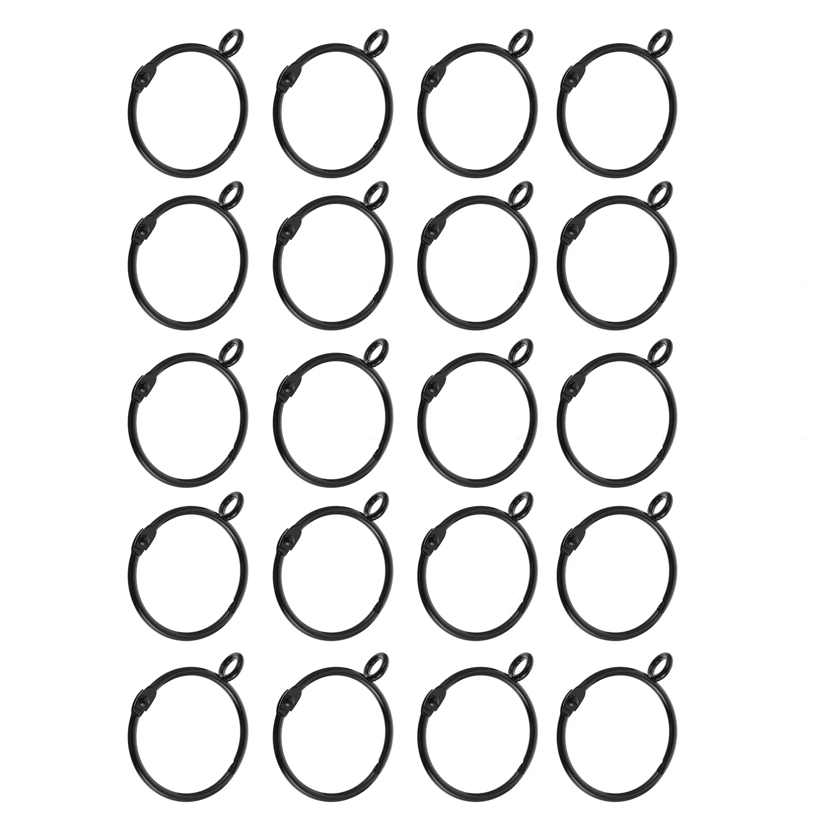 

20Pcs Metal Eyelet Curtain Rings Strong Hanging Buckles for Curtains Drapes Window Tension Rod Rings Accessories
