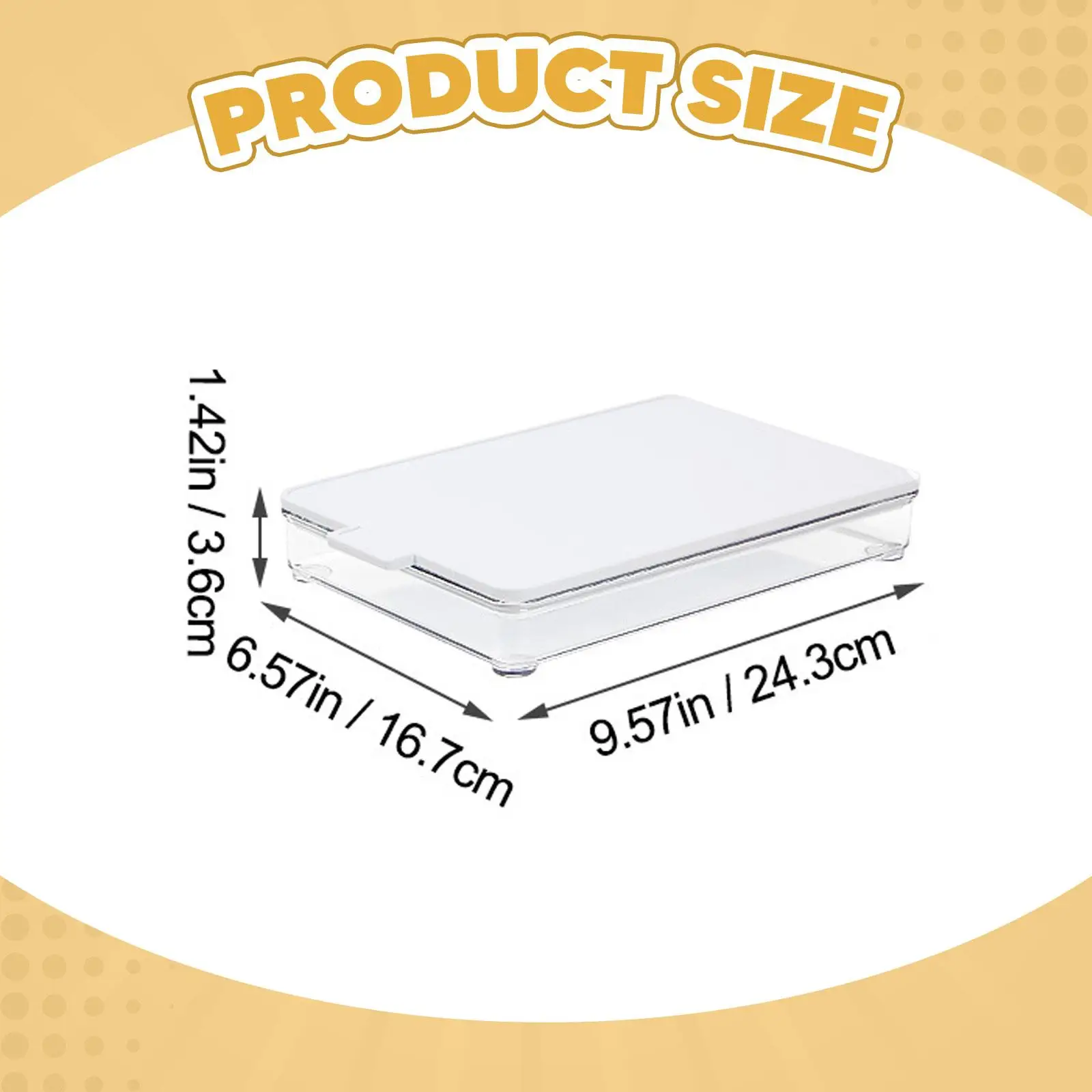 Rectangular Fridge Meat Storage Container Stackable Airtight Box with Cutting Board Lid for Bacon Deli Cold Cut