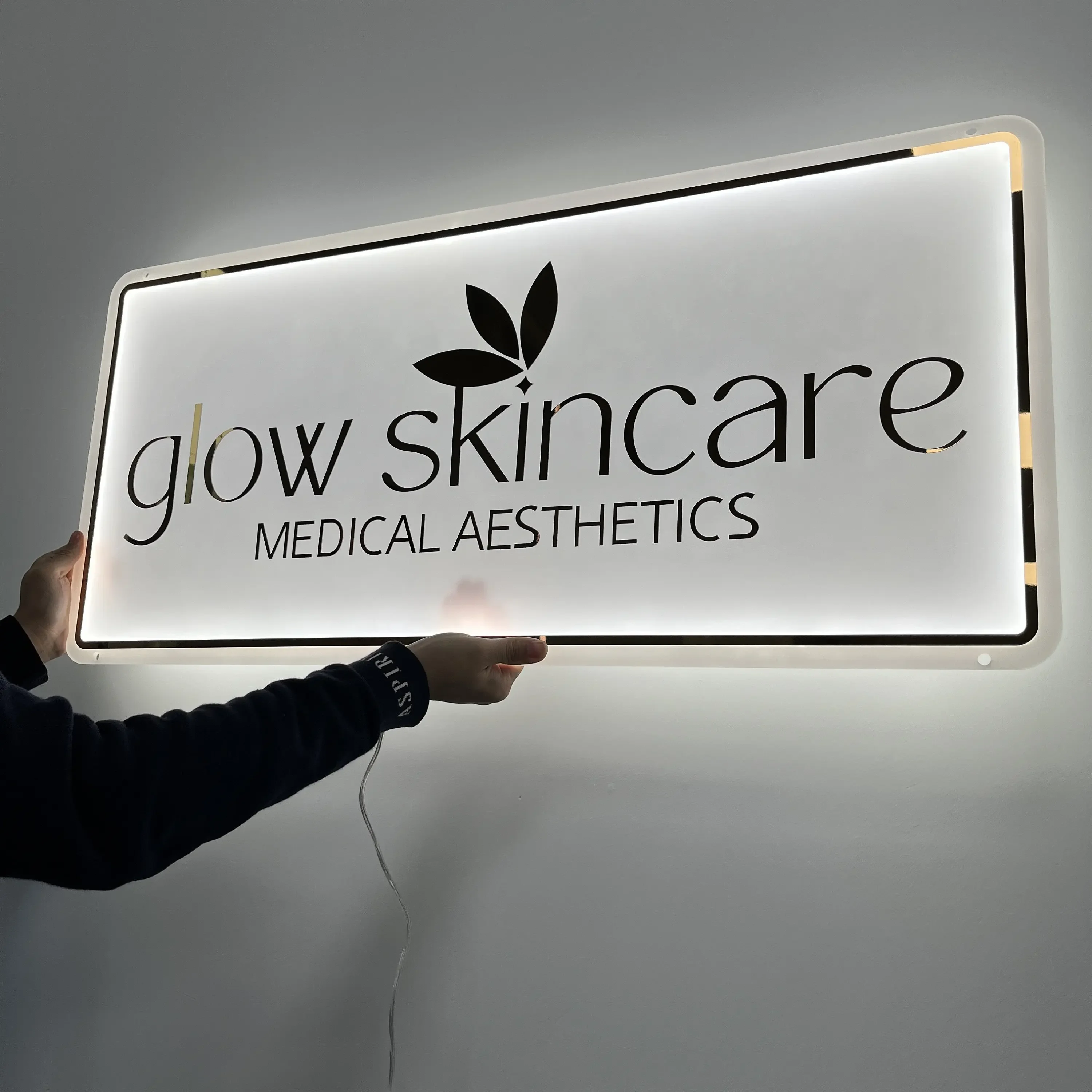 مخصص الاكريليك الأعمال تسجيل مخصص صالون الأعمال شعار تسجيل صالون تجميل جدار ديكور اسم الشركة لافتات