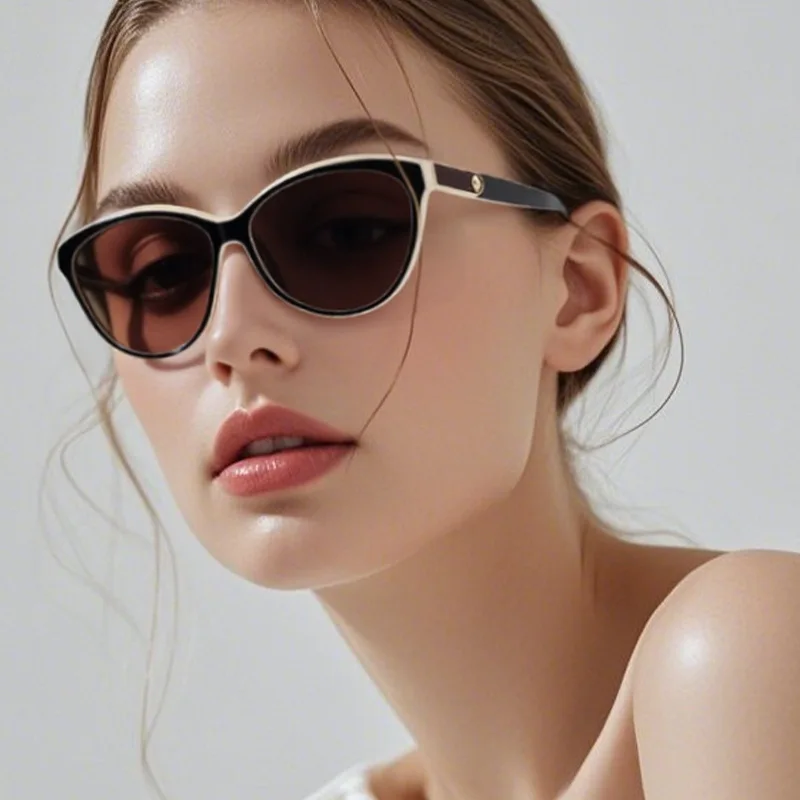 

New Korean Fashion Polarized Sunglasses Personalized Sunglasses European and American Cross border Cat Eye Sunglasses Women