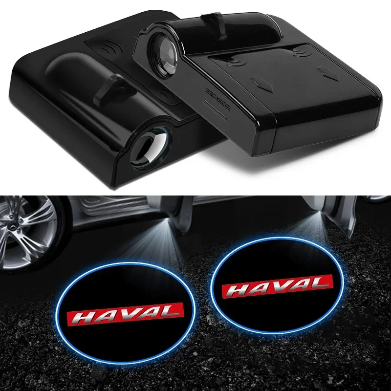 1/2pcs LED Car door universal projector high-definition welcome lights For Haval H6 Dargo M6 H9 H6S F7 F7X  X DOG XY H2 H3 H5 H7