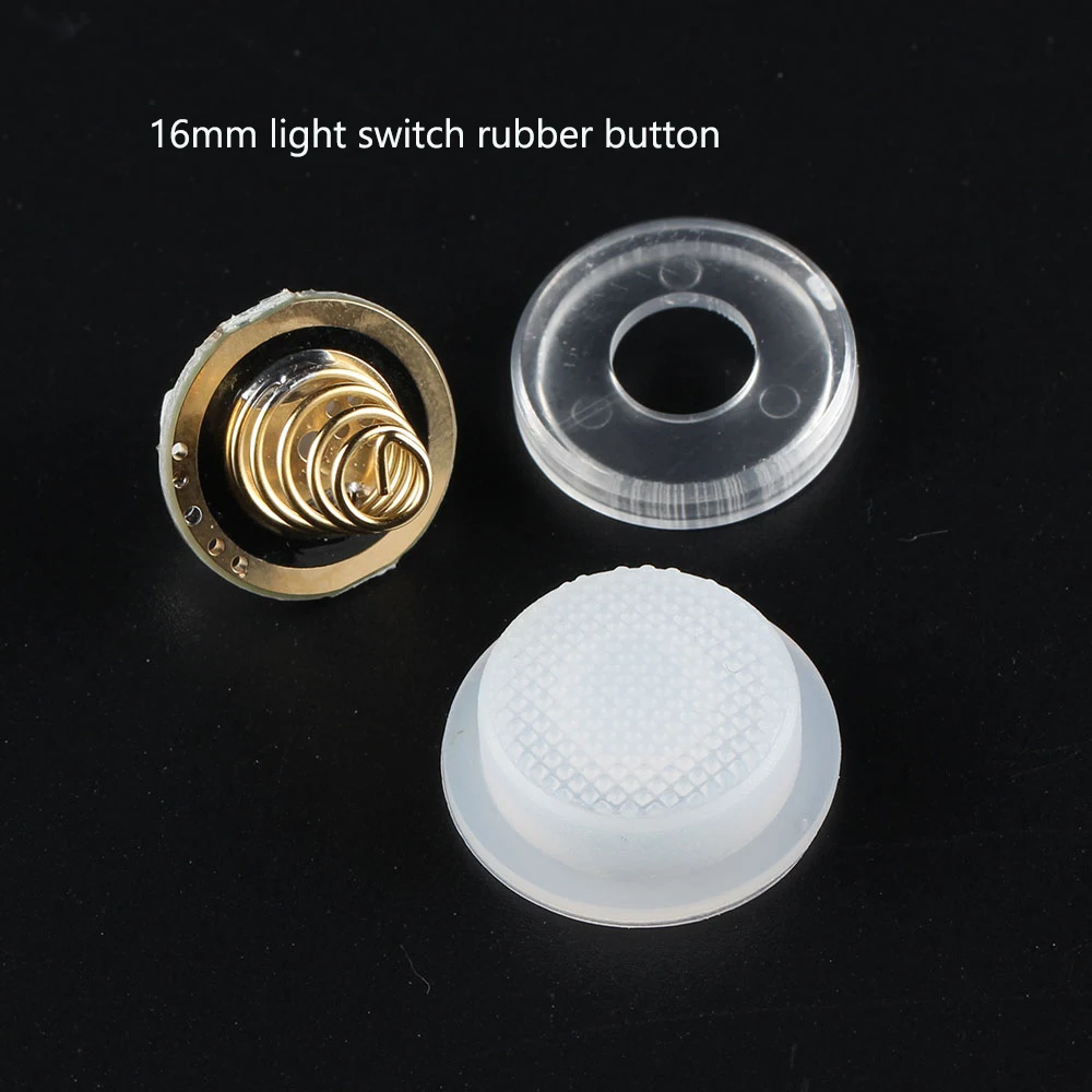 16mm Light Switch for Convoy S2+ S2 S3 S8 S15 C8 C8+ S21A Flashlight Rubber Button