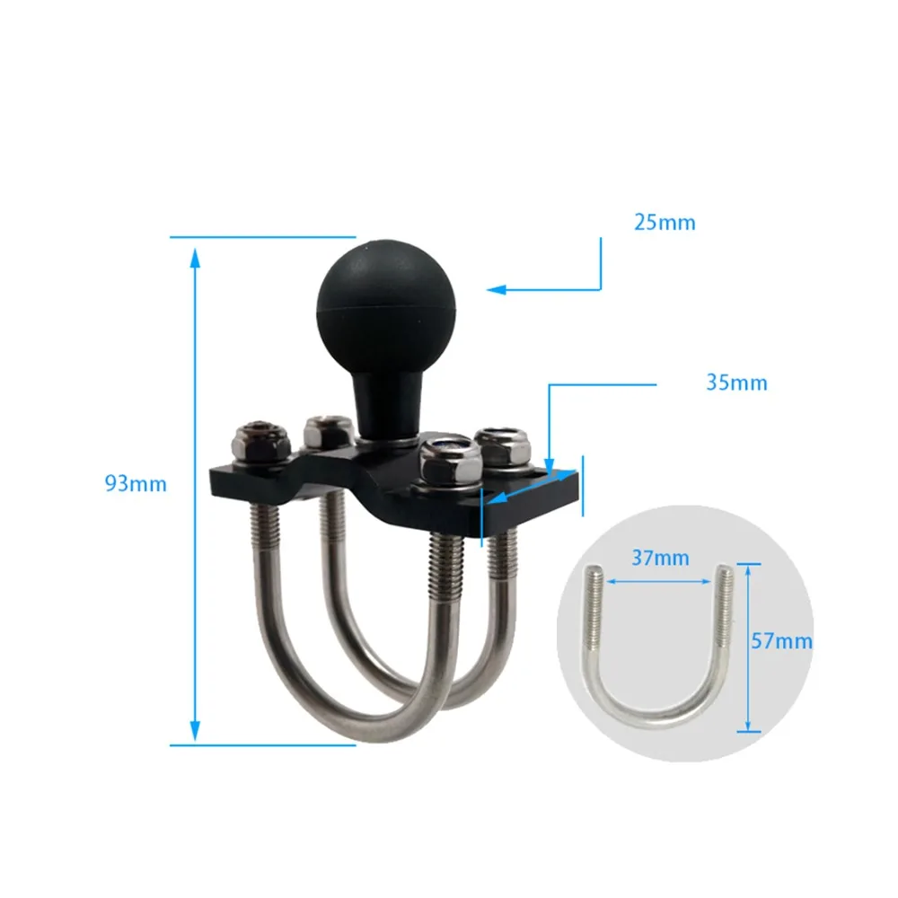 1 Zoll/17mm Kugelkopf GPS-Halterung Motorrad-Adapterhalterung 1/4 Zoll Schraube Action-Kamera Fahrrad DVR Clip Halterung – Detail 40