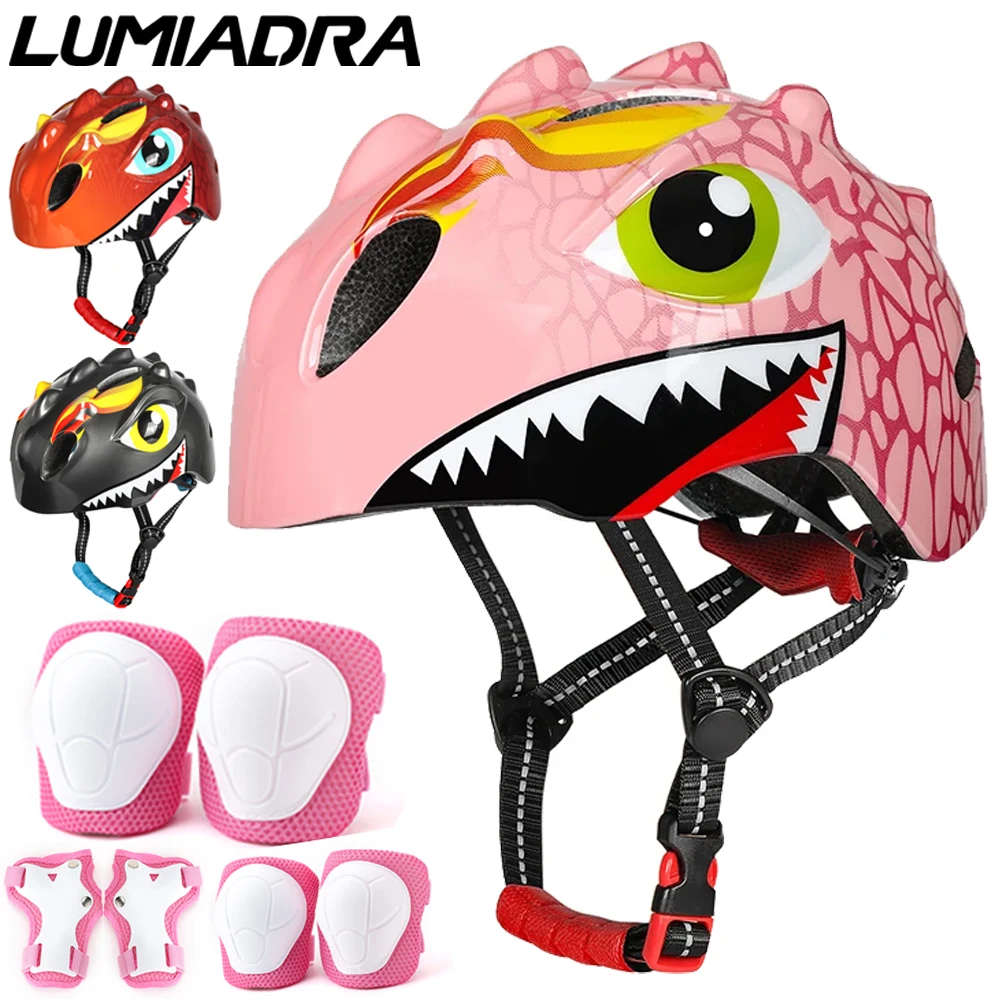 

Lumiadra Kids Bicycle Helmet Child Sports Safety Protection Knee Elbow Pad Sets Balance Bike Roller Skating Cycling Helmet Guard
