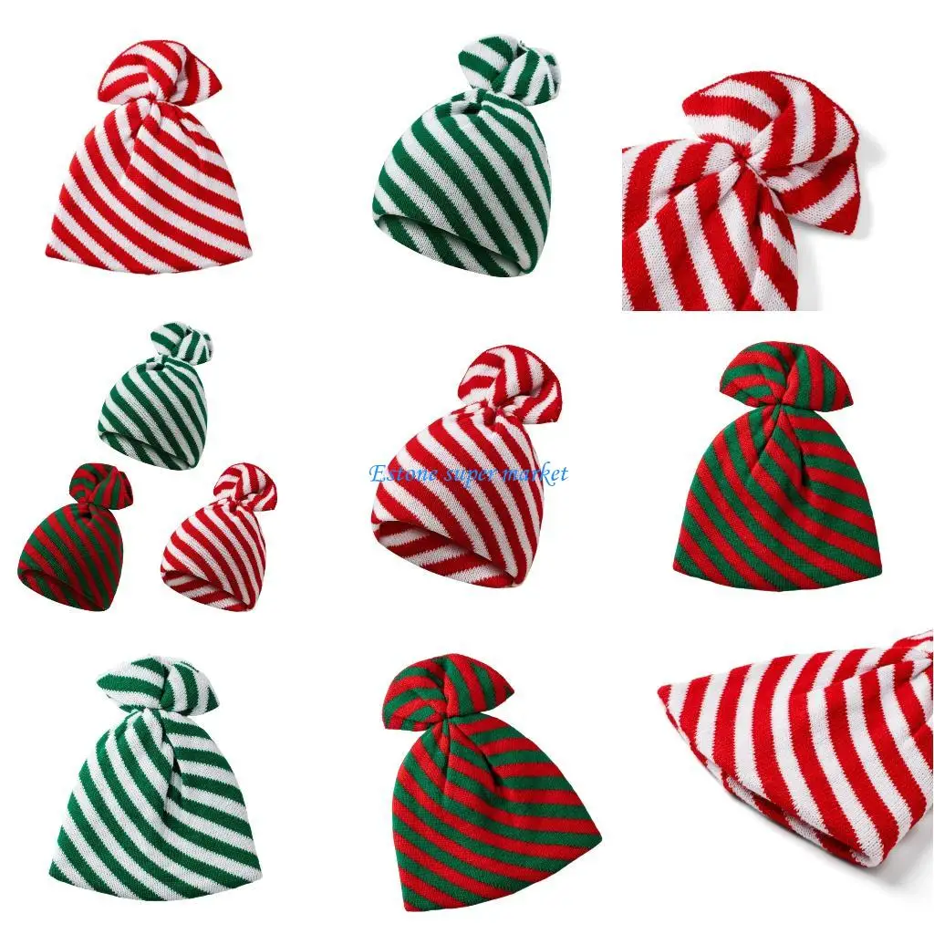 

090B Детская шапка Санты Розово-белая праздничная шапка из мягкого вентилируемого акрилового материала, которую легко носить с