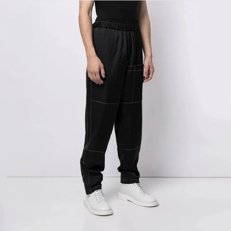 Men's  Casual Pants New Youth Trend Men's  Handsome Straight Leg    Loose and Versatile Overalls Middle Waist