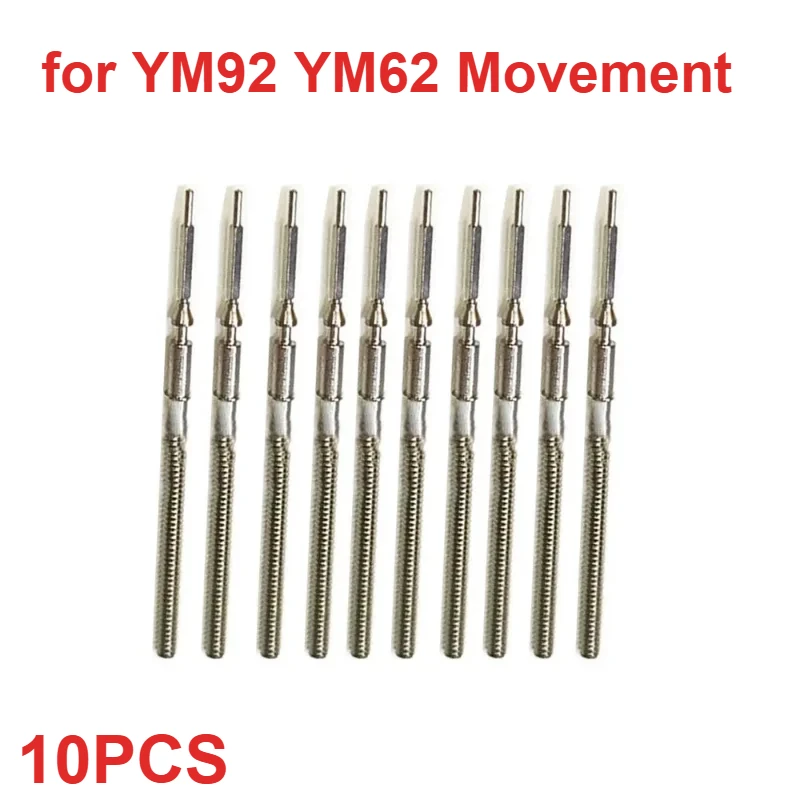 

10Pcs YM92 Watch Movement Stems Crown Kit Metal Winding Stem Bar for YM92 YM62 Movement Repair Part