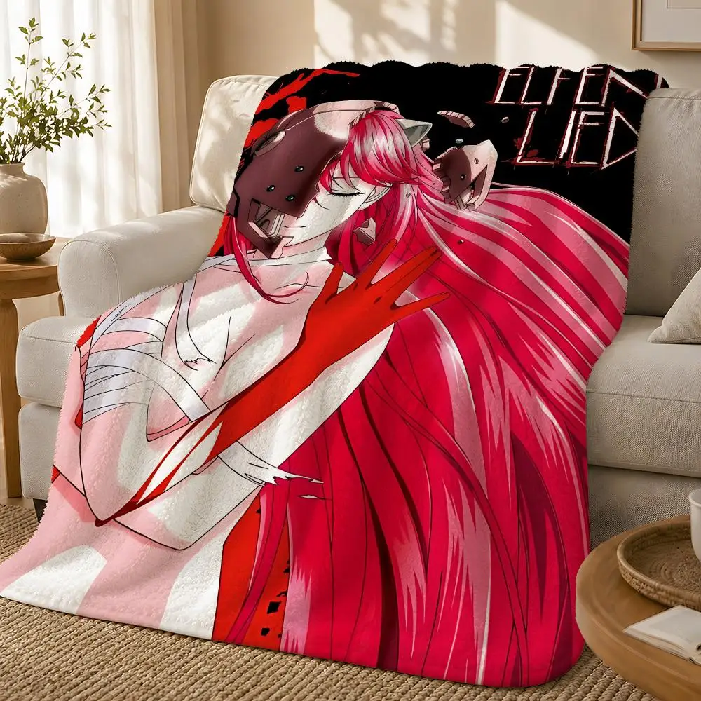 Anime E-Elfen L-Lied Throw 1pc Flannel Blanket Soft Lightweight Warm Cozy For Bedroom Sofa Bed
