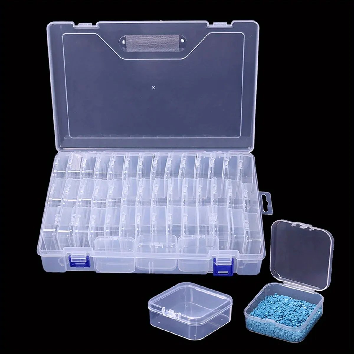 1Set Of 14/20/28/45 Girds, Transparent Plastic Bead Storage Case for Nail Art, Jewelry, Handicraft, Diamond Painting, Mosaic