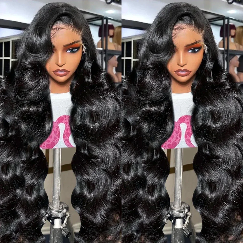 30Inch Brazilian Body Wave 180 Density 13x6 HD Transparent Lace Front Wigs 13x4 Lace Frontal Human Hair Wig 4x4 Lace Closure Wig