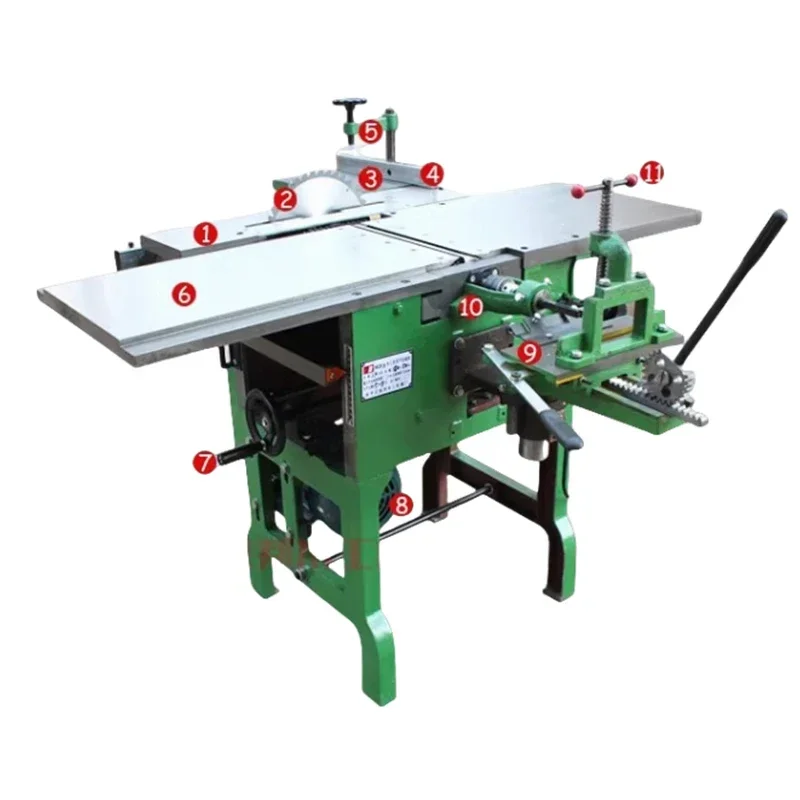 Desktop Woodworking Machinery Multi-purpose Machine Planer Press Planer Electric Saw Electric Planer Multi Work Ten in One