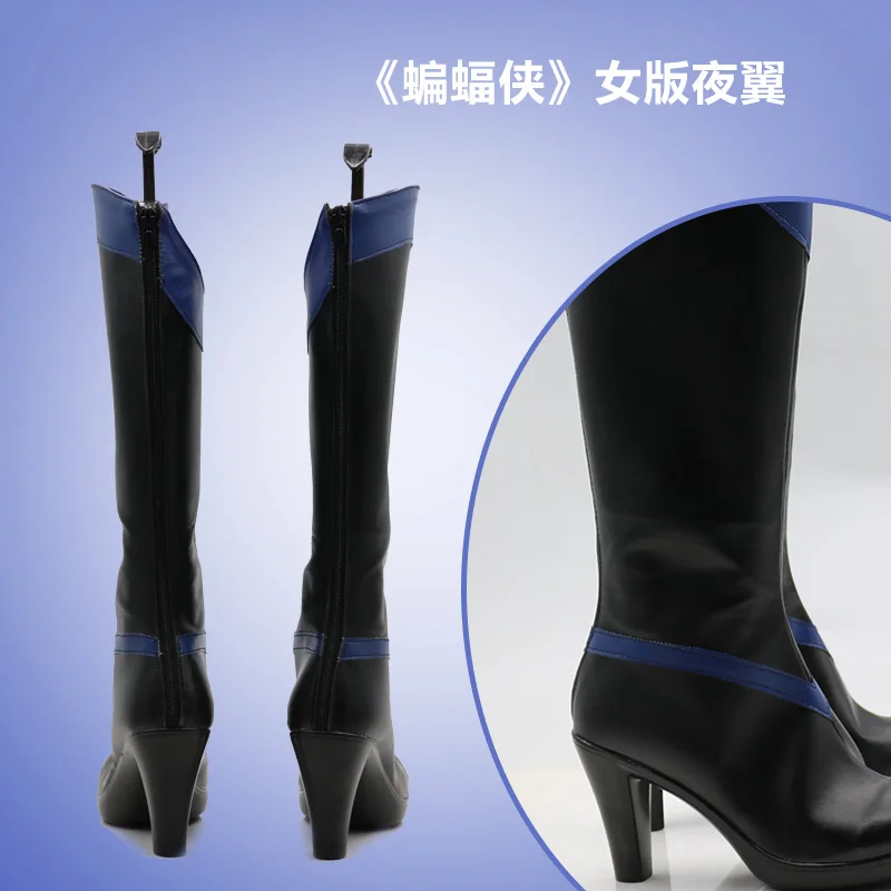 Adultos niñas mujer Nightwing Cosplay zapatos botas Halloween juego de rol mujer Ladys botas de superhéroe