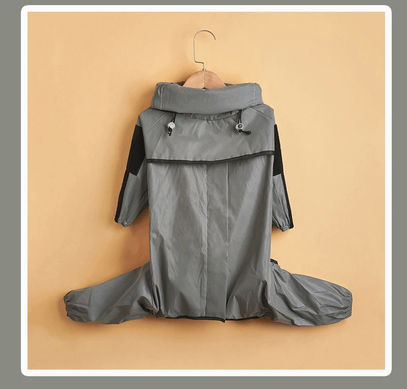 Outdoor-Regenmantel für große Hunde, Sonnenschutz, reflektierende Jacke, Haustier-Regenmantel, Kapuzenpullover, wasserdicht, mittelgroße und große Hundekleidung, Regenmantel-Overall – Detail 11