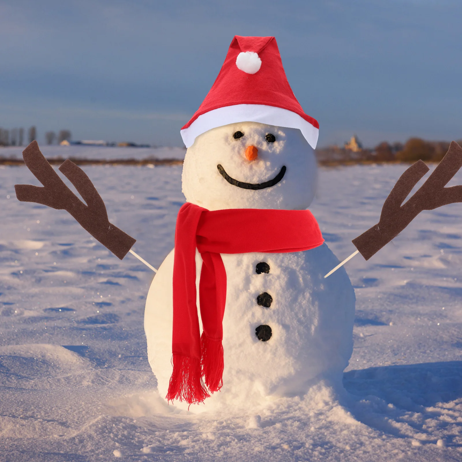 

Alipis Christmas Snowman Toy Set Decorative Props for Holiday Crafting