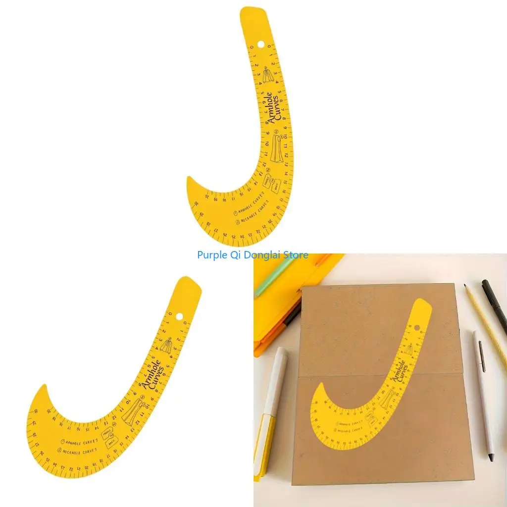 L21E French Curved Pattern Ruler Dressmaking Sewing Ruler Acrylic Measuring Tool For Fashion Designers Tailors Beginners