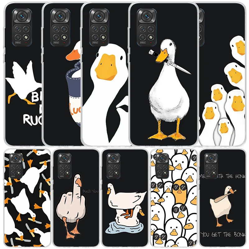 Cartoon Duck Goose Game Silicon Call Phone Case For Xiaomi Redmi Note 13 12 12S 11 11S 10 10S 11T 11E Pro Plus 9 9S 9T 8 8T 7 Co