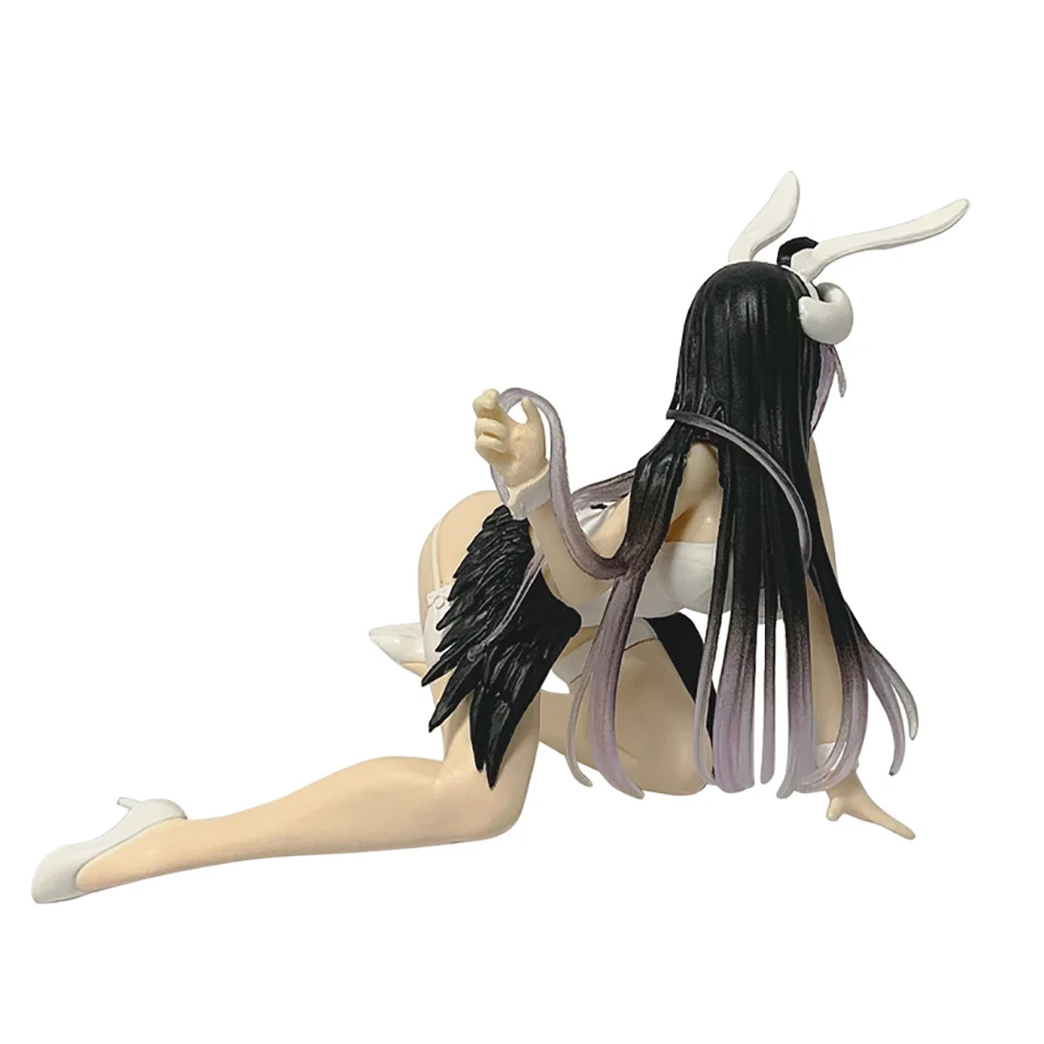 11CM Anime OVERLORD Figurka Albedo Króliczek Kucająca Model Anime Zabawki Prezenty Kolekcja Dekoracja Ozdoby PVC