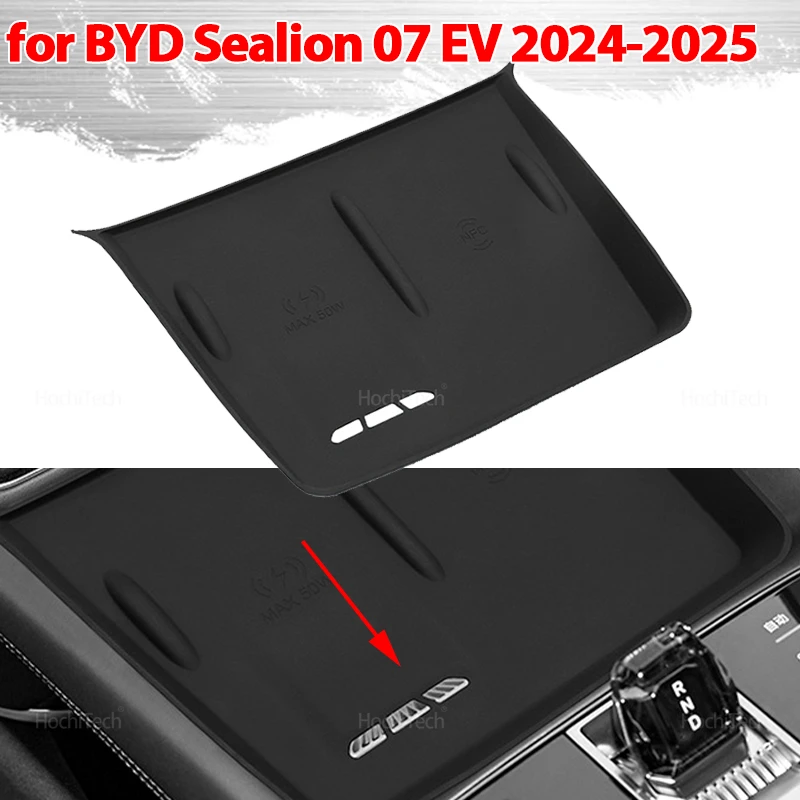 Für BYD Sealion 07 EV 2024-2025 Zentralsteuerung Neues Auto Kabelloses Ladegerät Rutschfeste Unterlage Schnellladung Kabellose Ladeunterlage