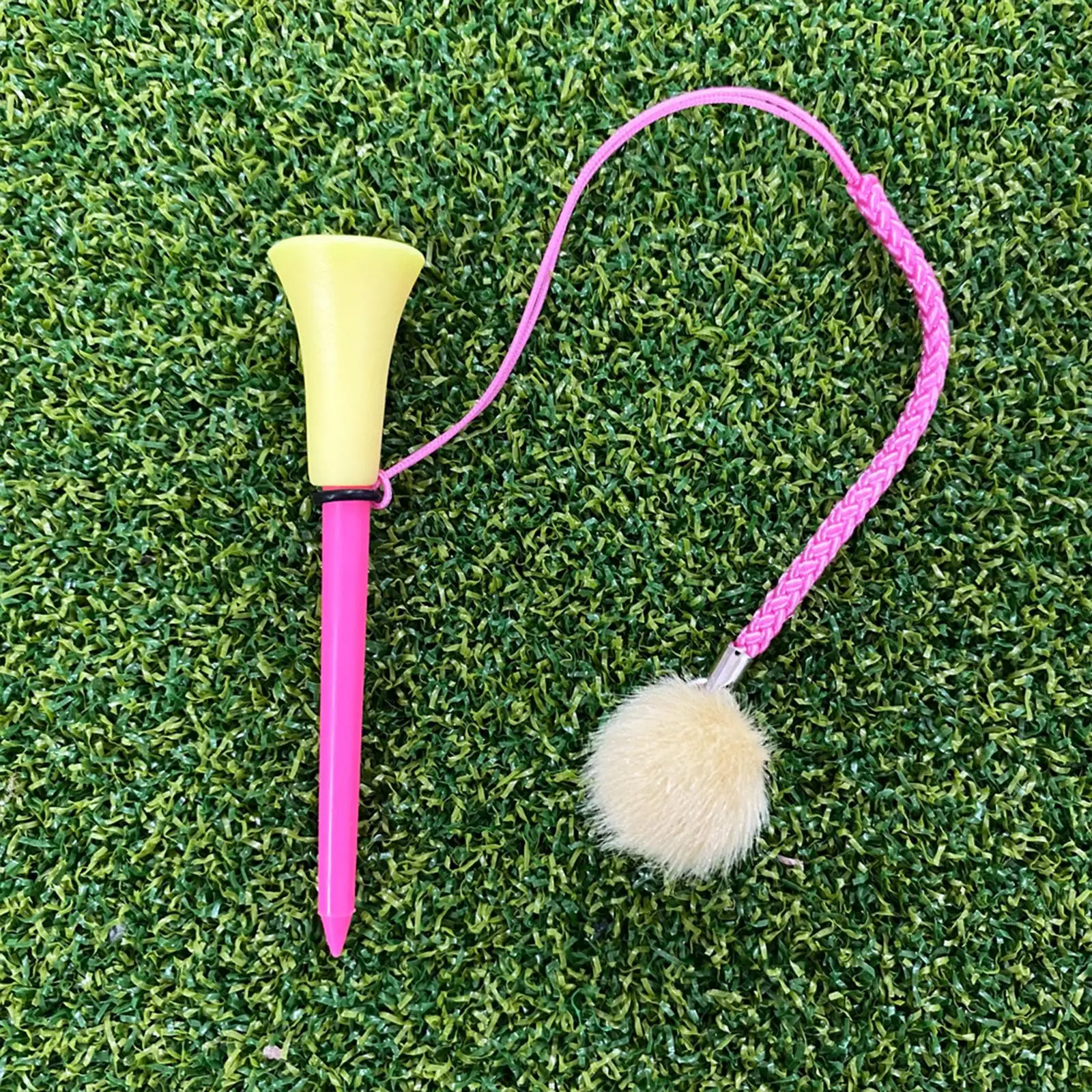 4xGolfing Tee with Rope Prevent Loss, Tee Holder, Golf Ball Nail, More Low Resistance Stand, Reliable Golf Tee Bulk