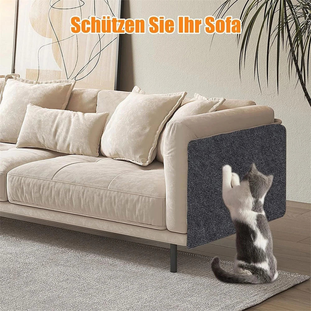 Cat Scratch Sofa Protector Trimmable Cat Scratching Mat Cat Scratcher Sofa Tape Post Self-adhesive Carpet Cats Scratch Board