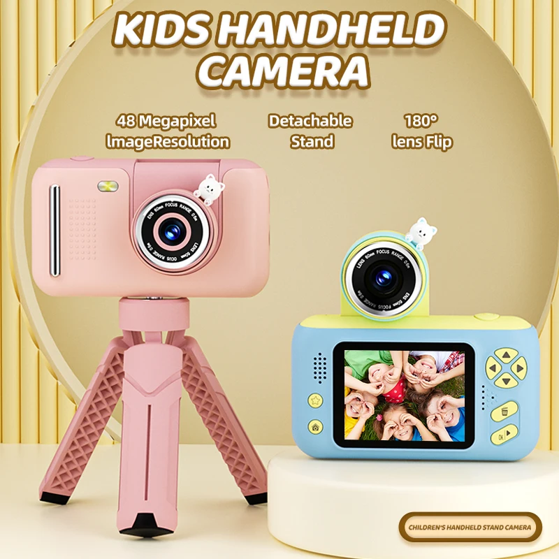 S9 Kids Digital Camera 180 Degree Flip Lens 2.4 Inch HD Screen Children Mini Camcorder Student Selfie Toy Birthday Gift