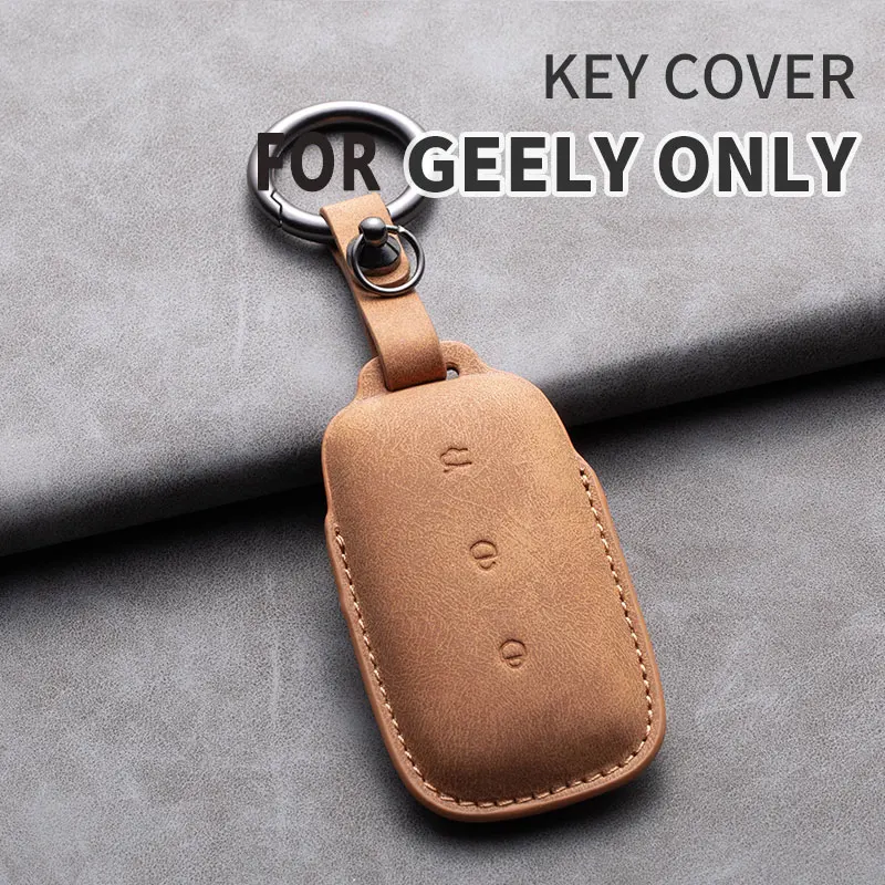 For Geely Kulrey Hawk GX7 NL3 SUV GT GC9 Leather Car Key Case Auto Smart Remote KeyChain Cover Shell Keyrings Holder Accessories image 4
